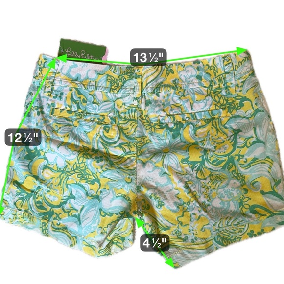 Lilly Pulitzer Callahan Shorts Dandelion Yellow Beach Gypsies | Size 0 NWT - Picture 11 of 13